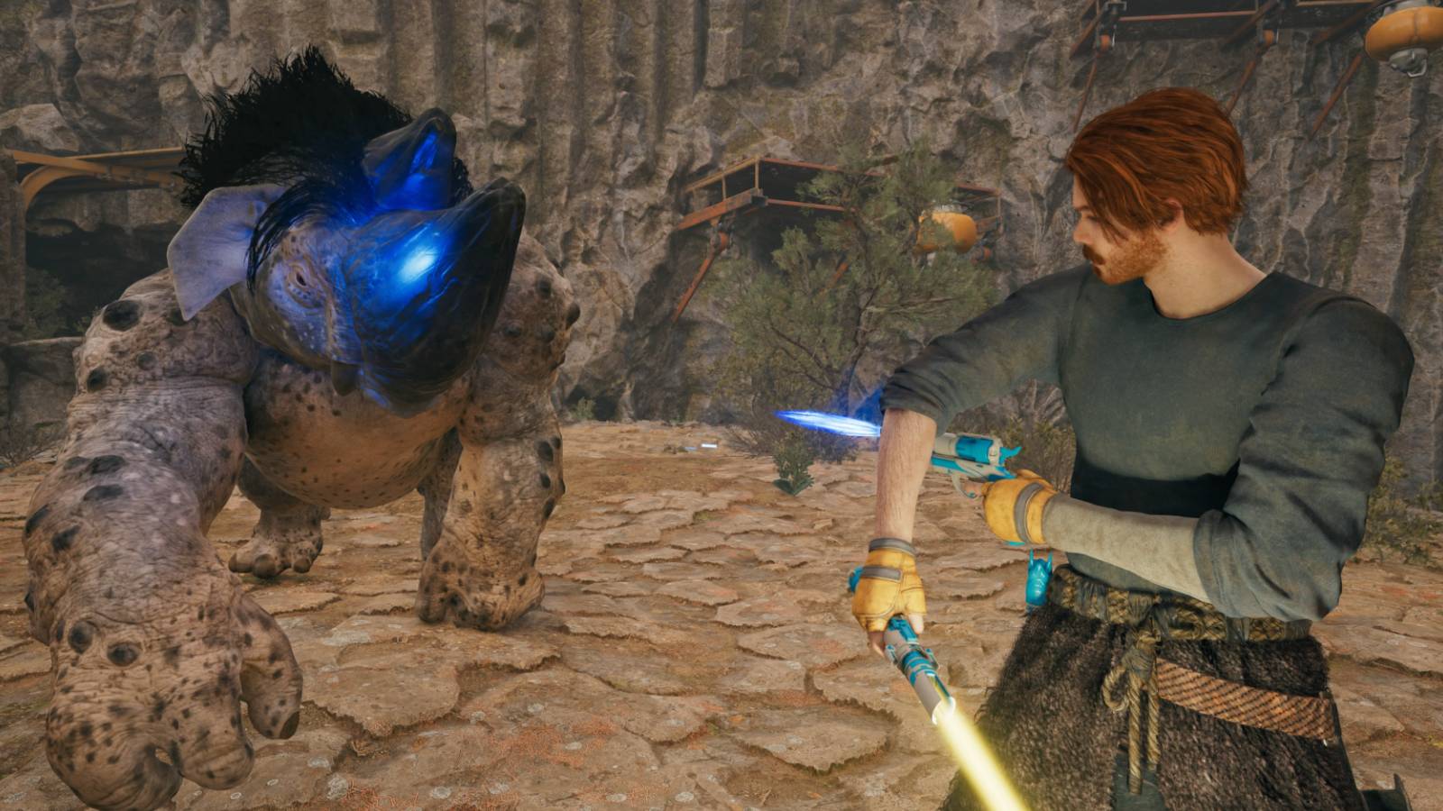 Cal fights the Gorocco Matriarch in Star Wars Jedi: Survivor