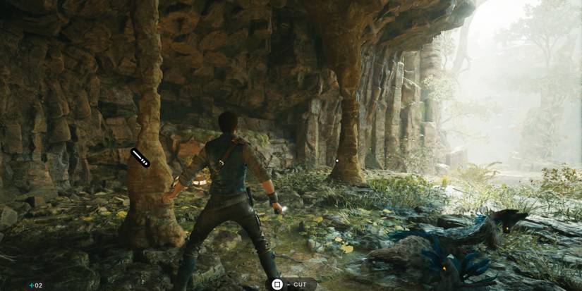Cal finds rock pillars in Star Wars Jedi: Survivor