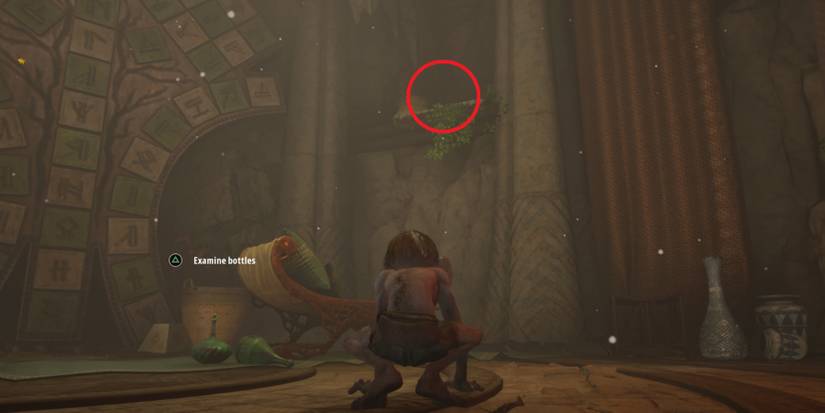 Gollum finds a climbable ledge in The Lord of the Rings: Gollum