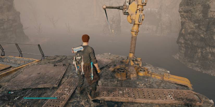 Cal faces a zipline in Star Wars Jedi: Survivor