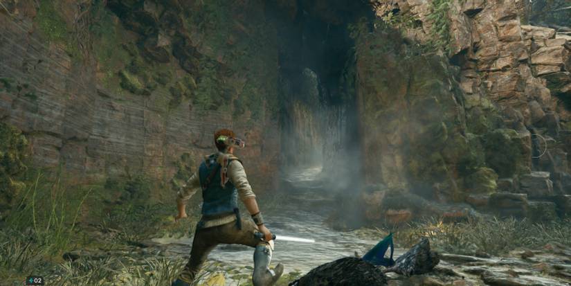 Cal faces a cavern in Star Wars Jedi: Survivor