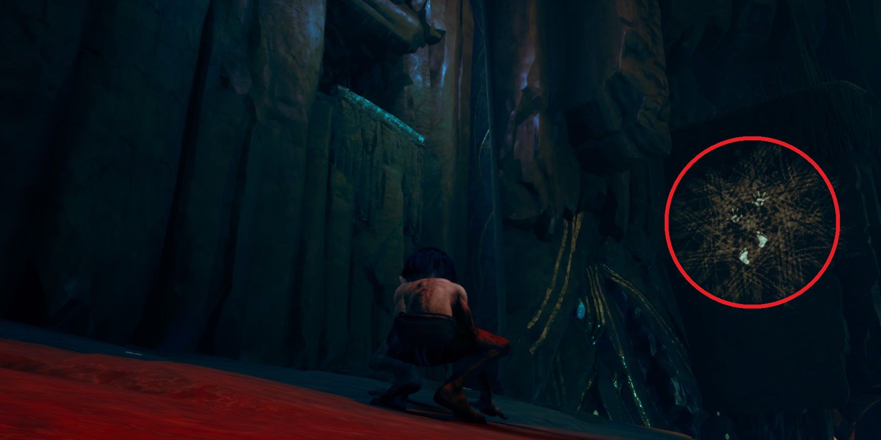 Gollum finds the entrance to the King's Chambers in The Lord of the Rings: Gollum