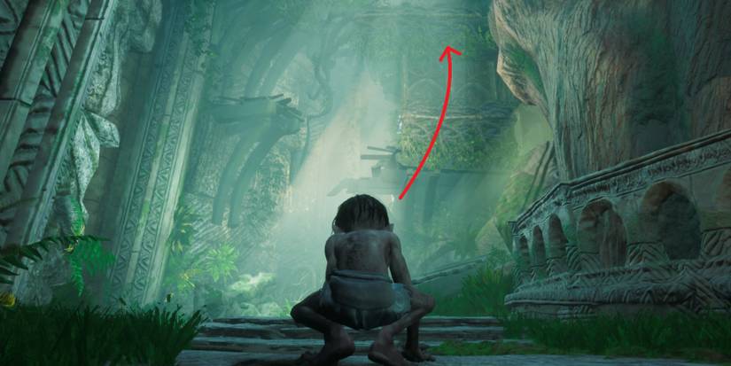 Gollum explores a tower in The Lord of the Rings: Gollum