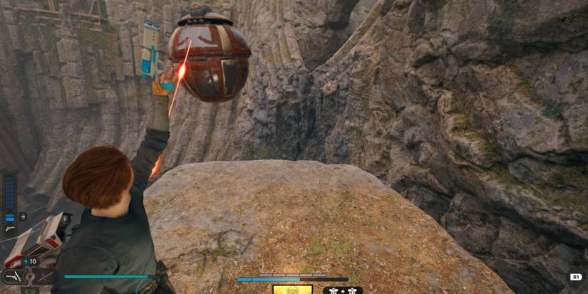 Cal levitates a Roller Mine in Star Wars Jedi: Survivor