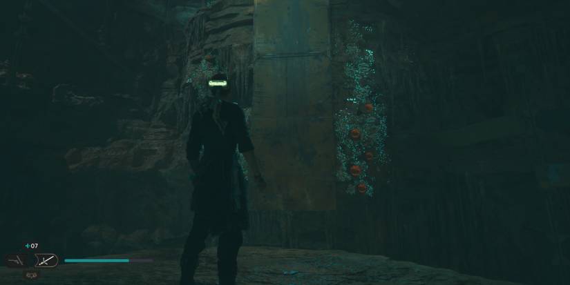 Cal faces a climbable wall in Star Wars Jedi: Survivor