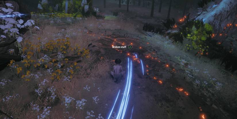 Gollum finds the Broken staff in The Lord of the Rings: Gollum