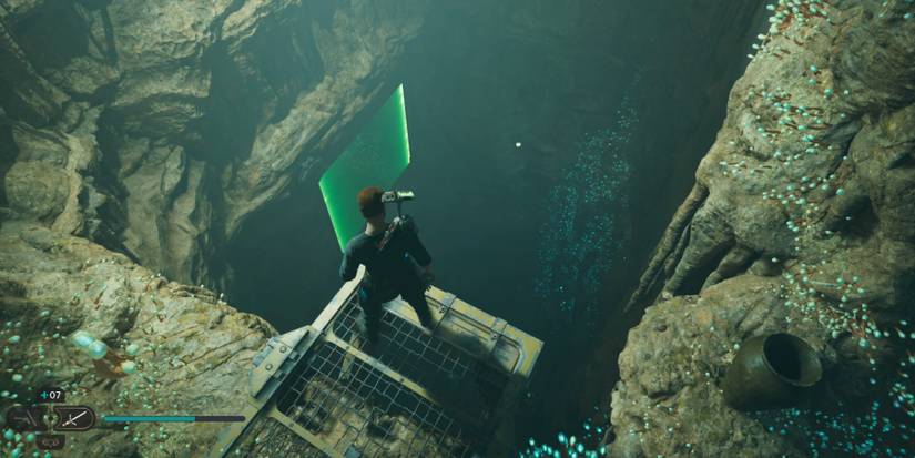 Cal finds a green laser barrier in Star Wars Jedi: Survivor