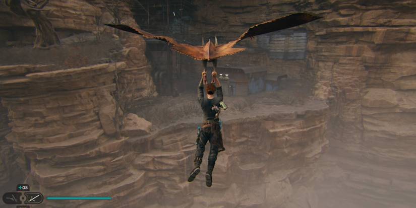 Cal hangs from a Relter in Star Wars Jedi: Survivor