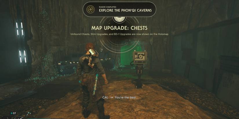 Cal explores the Phon'Qi Caverns in Star Wars Jedi: Survivor