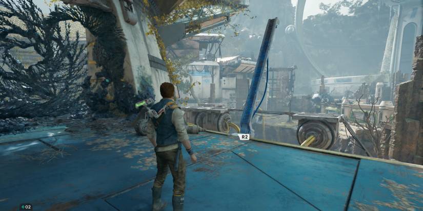 Cal Force Pushes a pole in Star Wars Jedi: Survivor