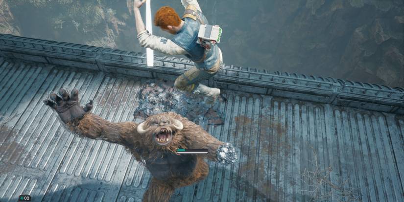 Cal fights a Mogu in Star Wars Jedi: Survivor