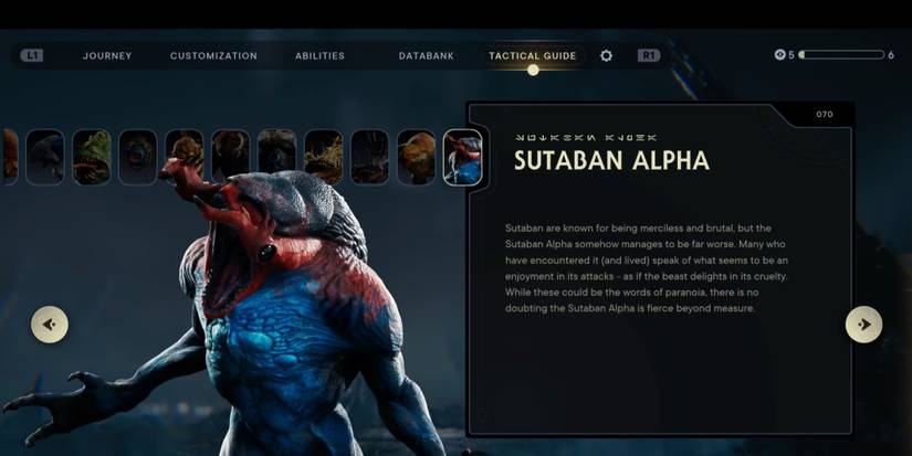 the sutaban alpha databank entry