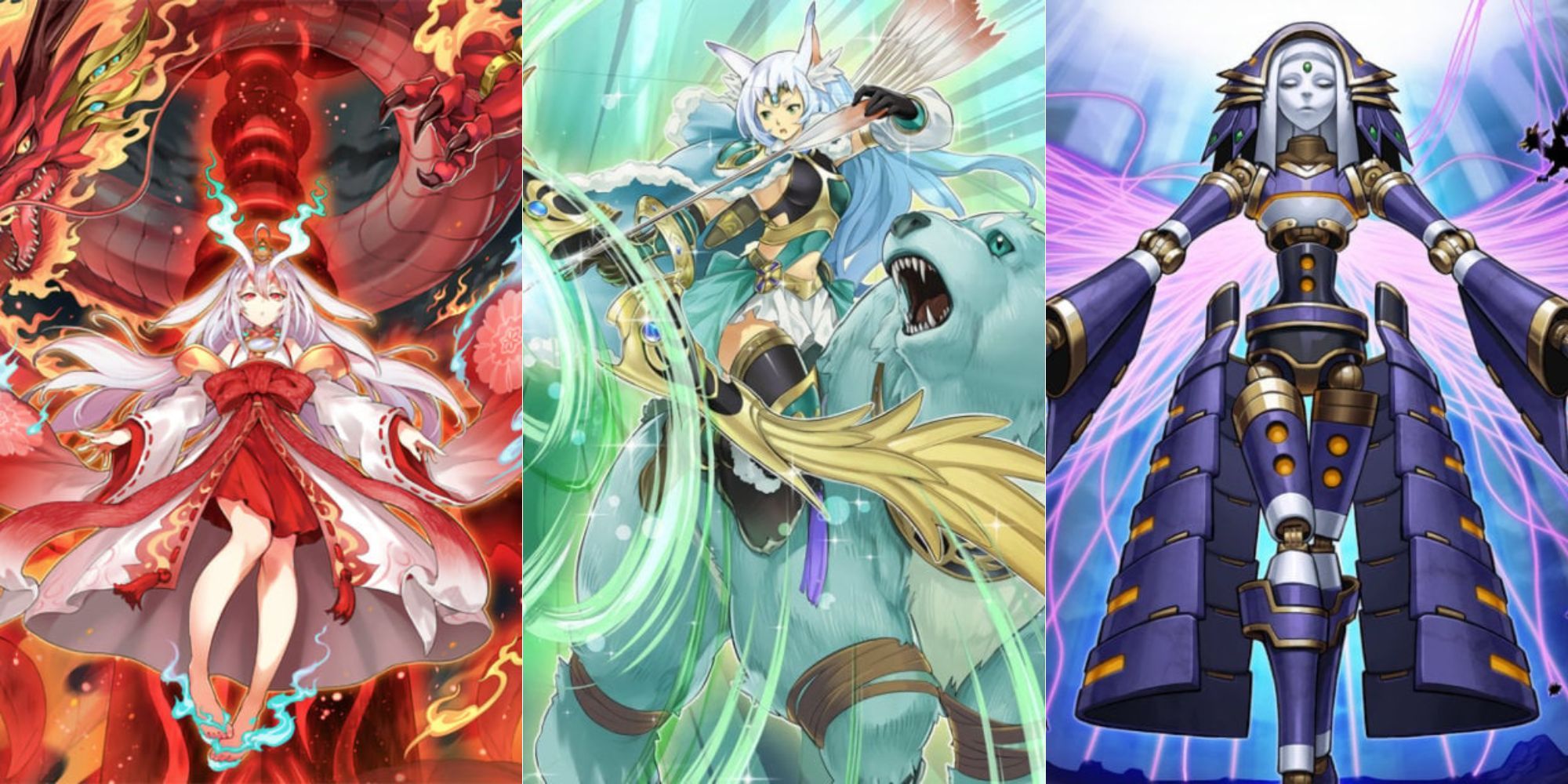 Apollousa, El Shaddoll Construct, & Kurikara Divincarnate Fairy-Type Yu-Gi-Oh cards