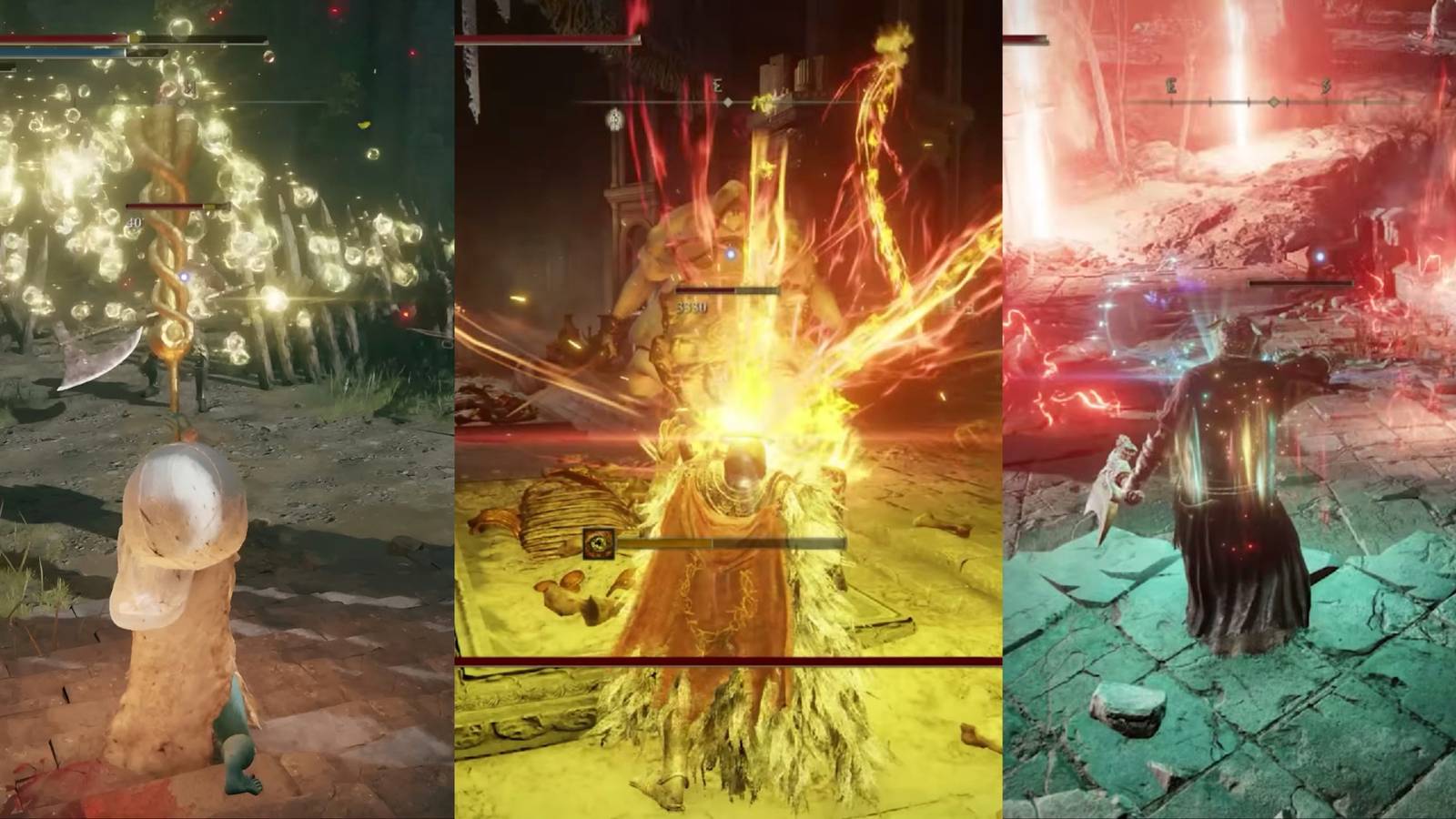 Bubble Mage, Mad King, and Elementalist builds in Elden Ring