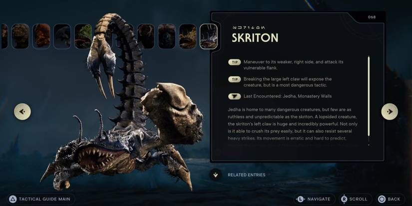 the scriton databank entry