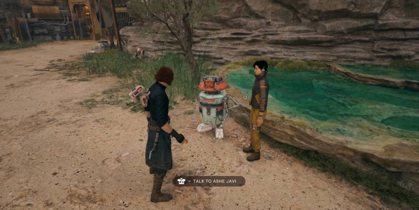 Cal speaks to Ashe Javi in Star Wars Jedi: Survivor