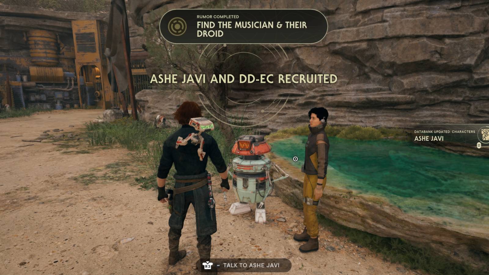 Cal finds the Musician and their Droid in Star Wars Jedi: Survivor