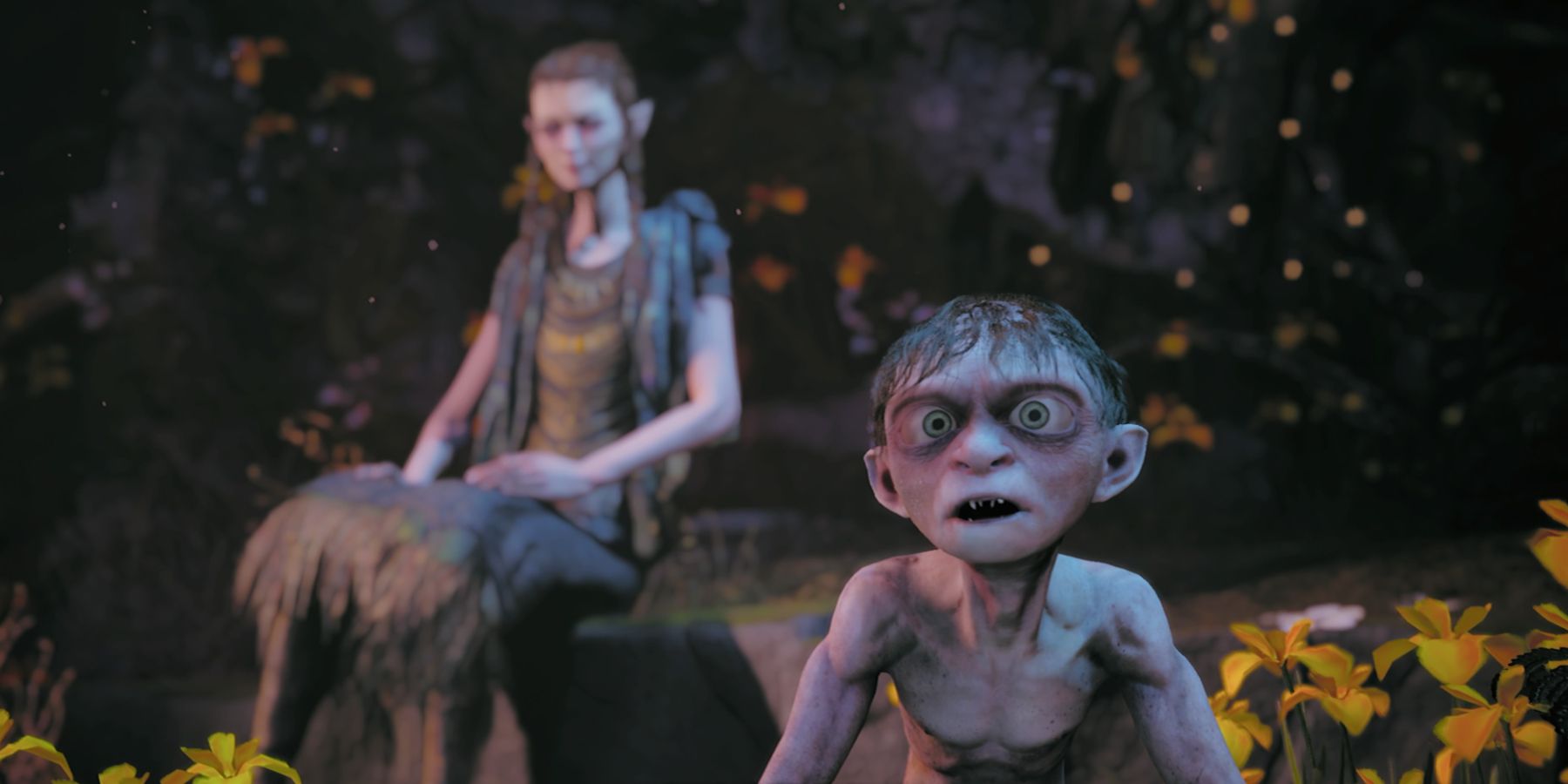 Gollum and Mell in The Lord of the Rings: Gollum