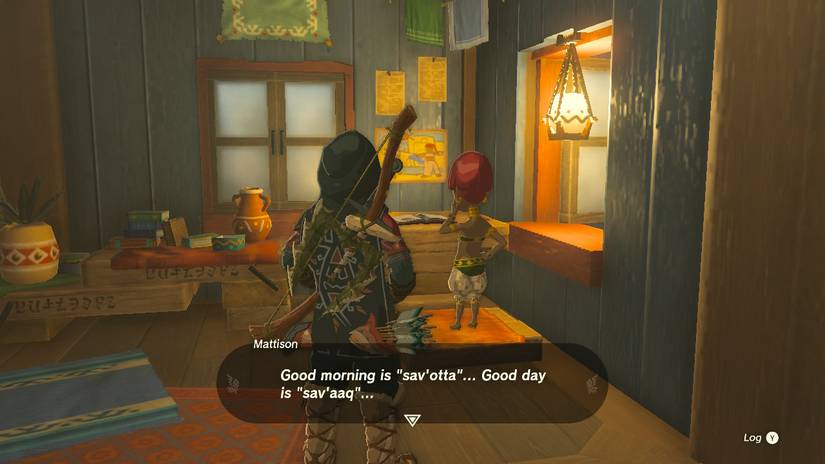 Zelda Tears of the Kingdom Mattison Quest Room Gerudo Language
