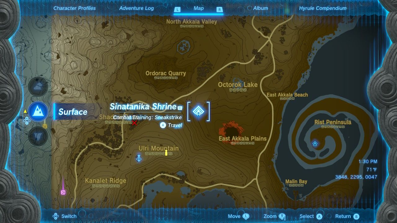 Zelda Tears of the Kingdom Sinatanika Shrine Walkthrough Location