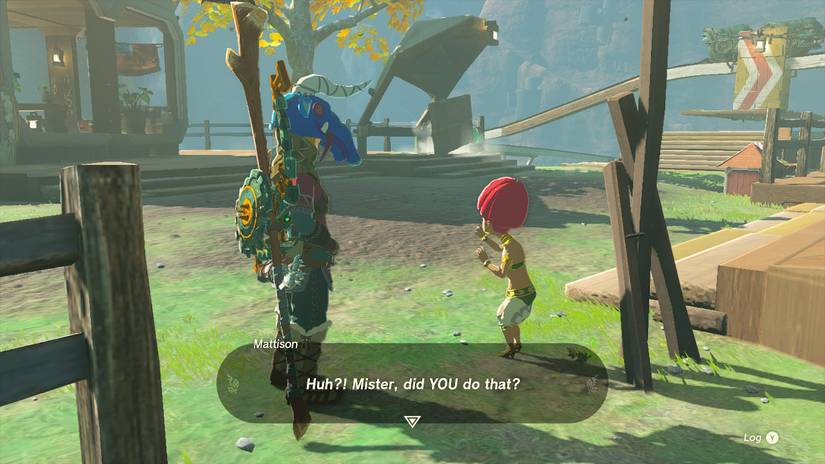 Zelda Tears of the Kingdom Mattison Quest Block Eyes Rail