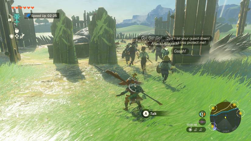 Zelda Tears of the Kingdom Bring Peace to Hyrule Field Guide Captain Hoz Monster Fight