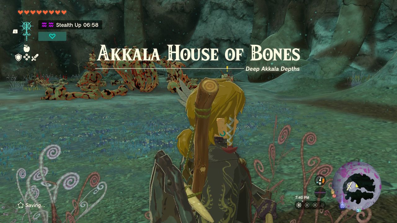 Zelda Tears of the Kingdom Defeat Stalnox Boss Akkala House of Bones Depths Skull Lake