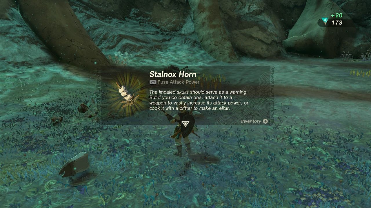 Zelda Tears of the Kingdom Beat Stalnox Boss Horn Item Drops Rewards