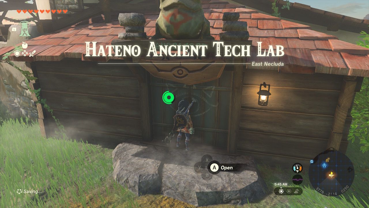 Zelda Tears of the Kingdom Hateno Village Research Lab Ancient Tech Lab location outside of Akkala Mount Lanayru