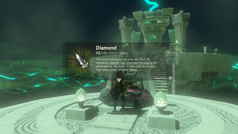 Zelda Tears of the Kingdom Yomizuk Shrine Location Tarm Point Cave Chest Diamond