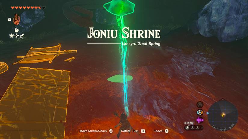 Zelda Tears of the Kingdom Joniu Shrine Location Ralis Channel Green Crystal Ultrahand