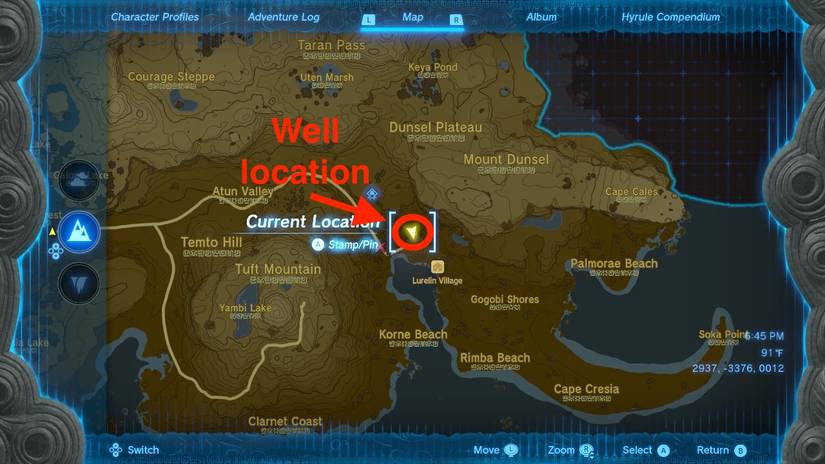 lurelin village well totk