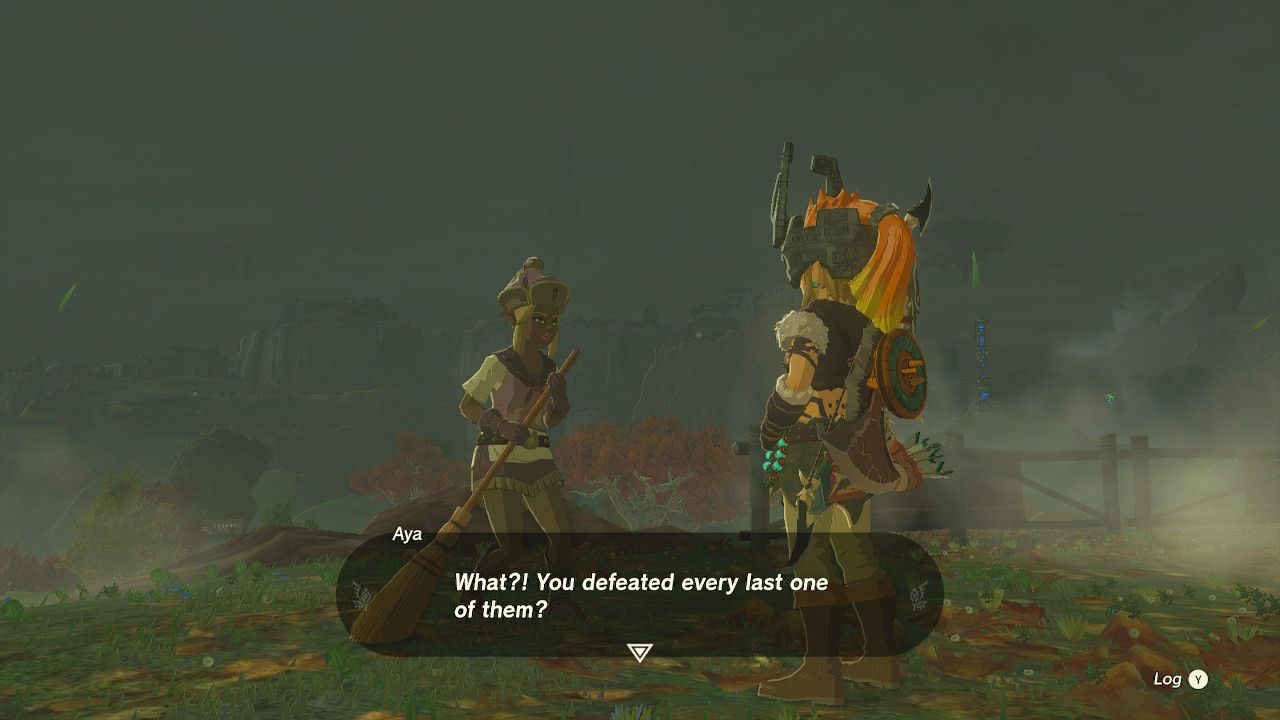 Zelda Tears of the Kingdom Gathering Pirates Quest Complete Reward Aya Dialogue