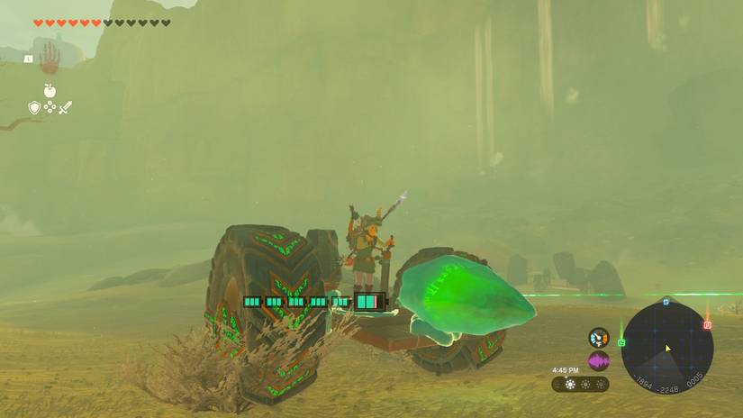 Zelda Tears of the Kingdom Rakakudaj Shrine Gerudo Canyon Green Crystal Quest Walkthrough Car Build Zonai Wheel