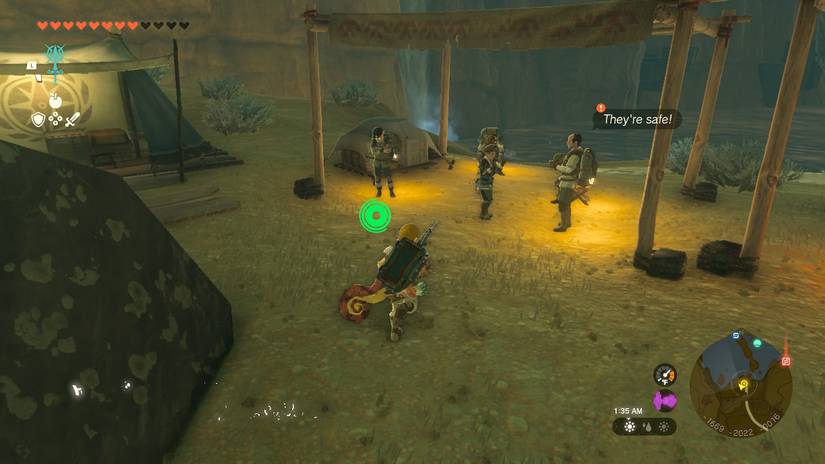 Zelda Tears of the Kingdom Disaster in Gerudo Canyon Quest Guide Locations Complete Reunited