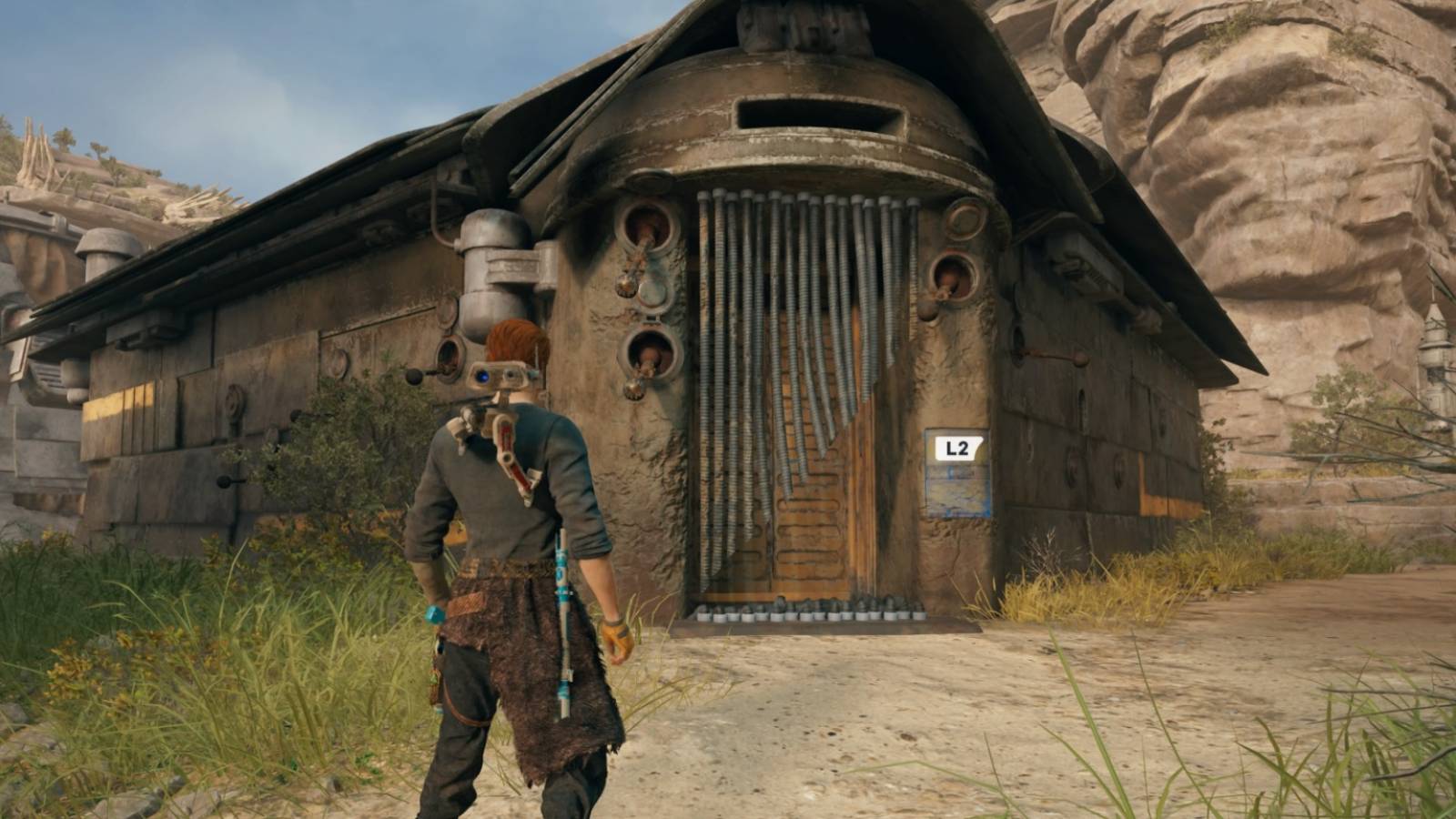 Cal faces the Local Recluse's house in Star Wars Jedi: Survivor