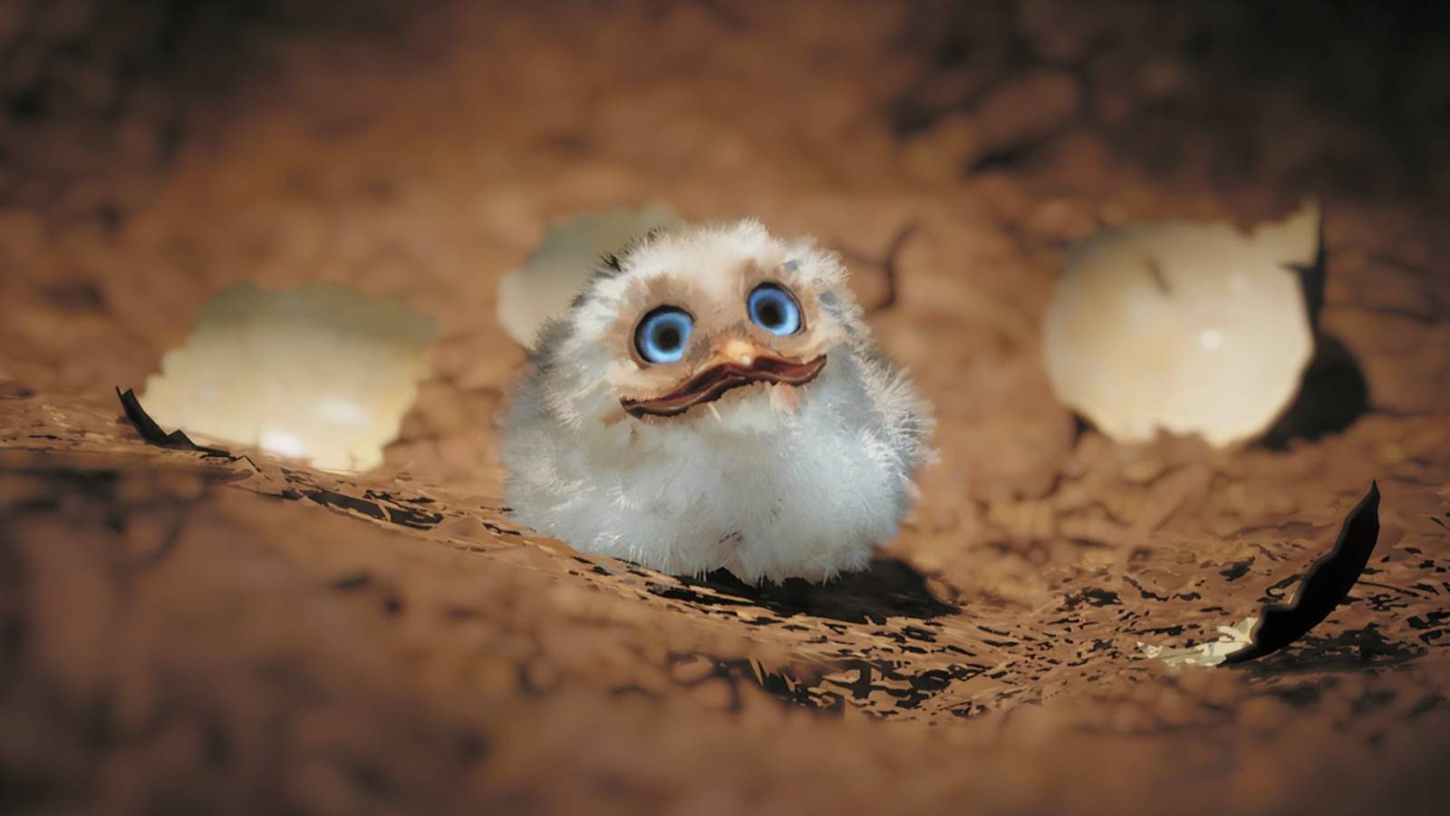 A white carrier bird in The Lord of the Rings: Gollum