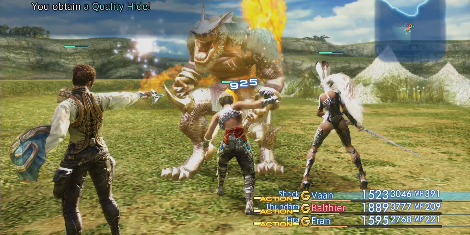 A battle in Final Fantasy 12