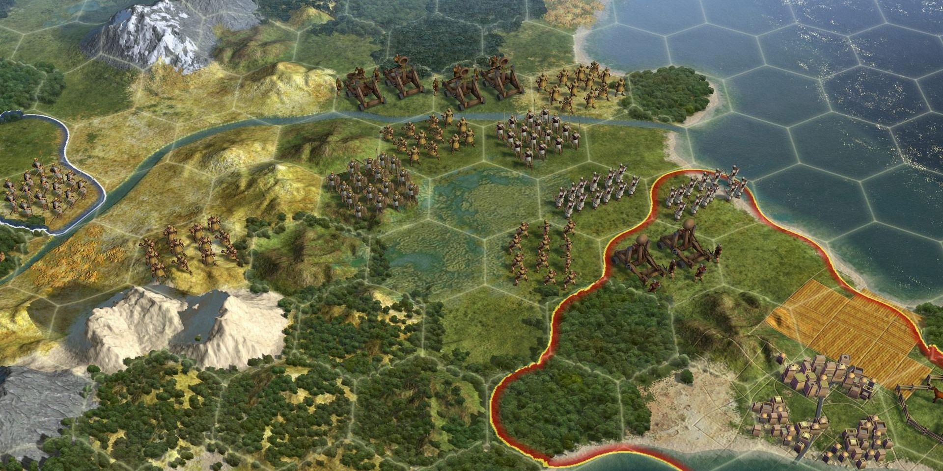 A bunch of units in Civilization 5 Cropped