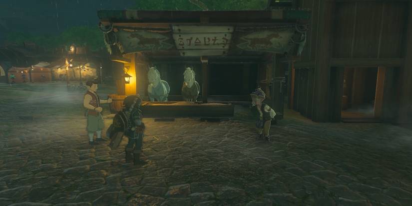 A cutscene featuring characters in The Legend of Zelda Tears of the Kingdom