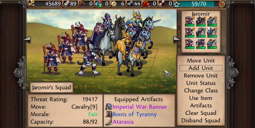 A fully-equipped squad in Symphony of War