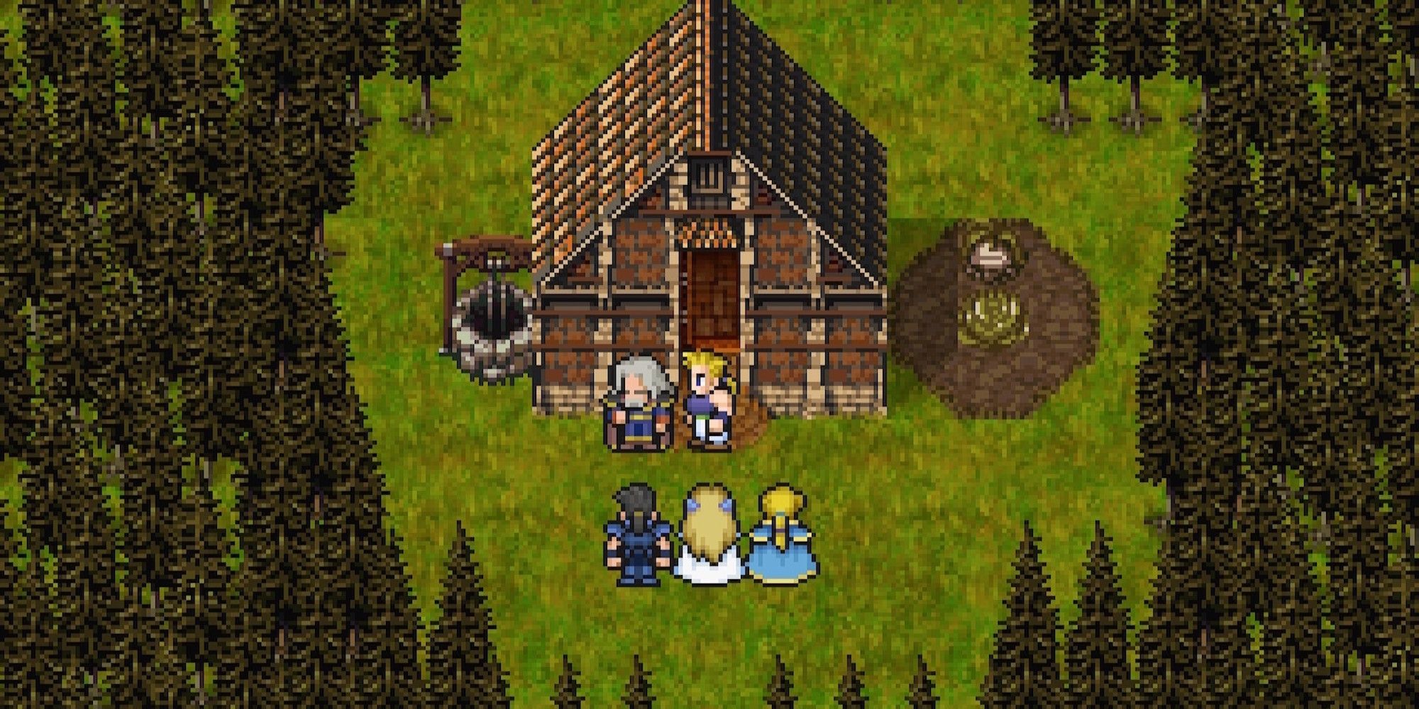 A scene featuring characters in Final Fantasy 6