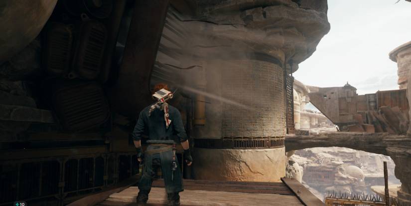 Cal prepares to jump through steam in Star Wars Jedi: Survivor