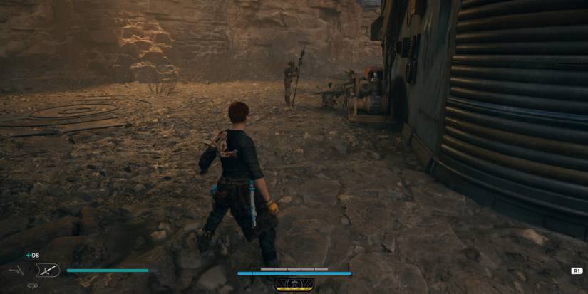 Cal faces a group of Bedlam Raiders in Star Wars Jedi: Survivor