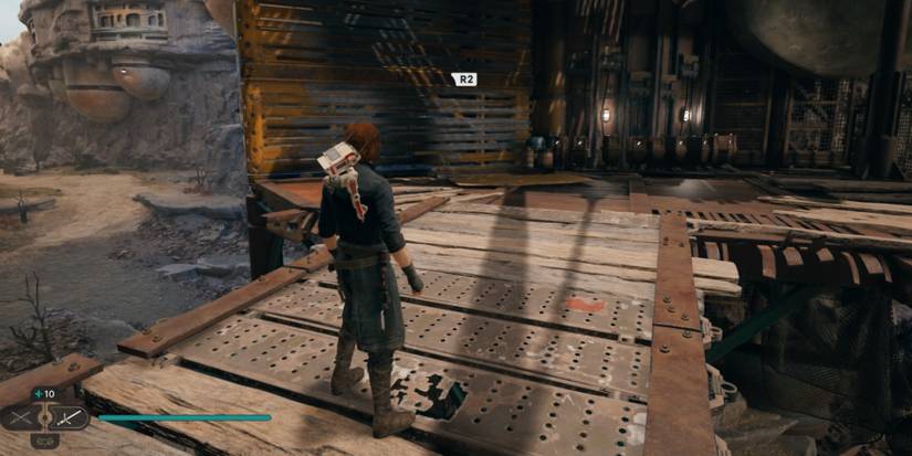 Cal uses Force Push on a wall in Star Wars Jedi: Survivor