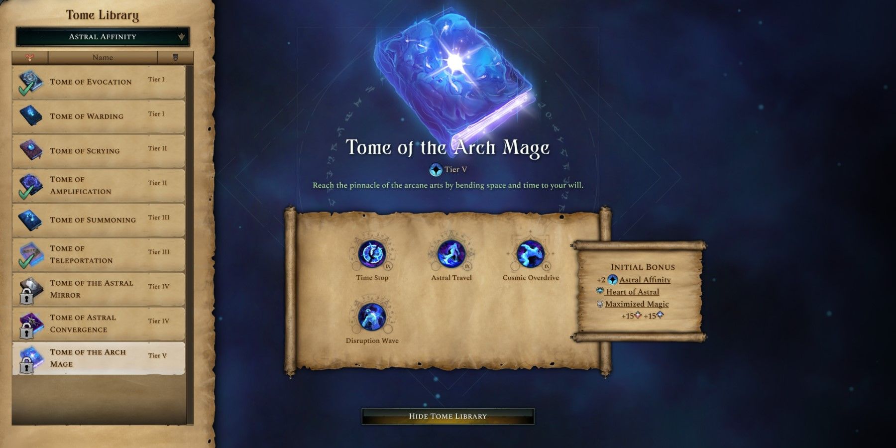 Age of Wonders Astral Affinity Tome Tier 5