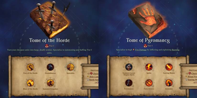 Age of Wonder 4 Chaos Affinity Tomes Tier 1