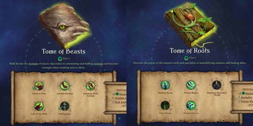 Age of Wonders 4 Nature Affinity Tier 1 Tomes