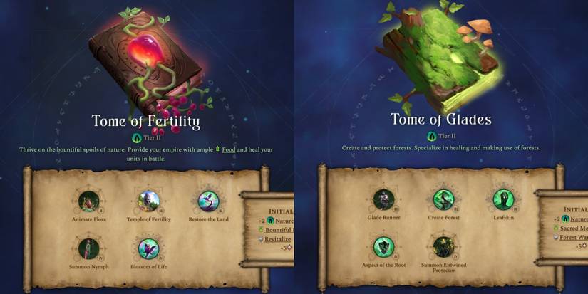 Age of Wonders 4 Nature Affinity Tier 2 Tomes