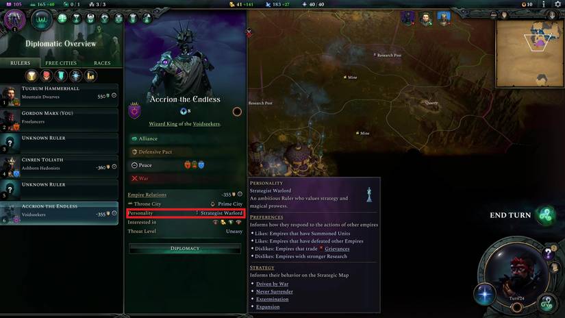 a personality type tooltip